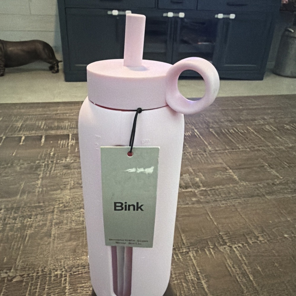 Bink 21oz Oyster Day Bottle Borosilicate Glass Water Bottle Hydration Tracking